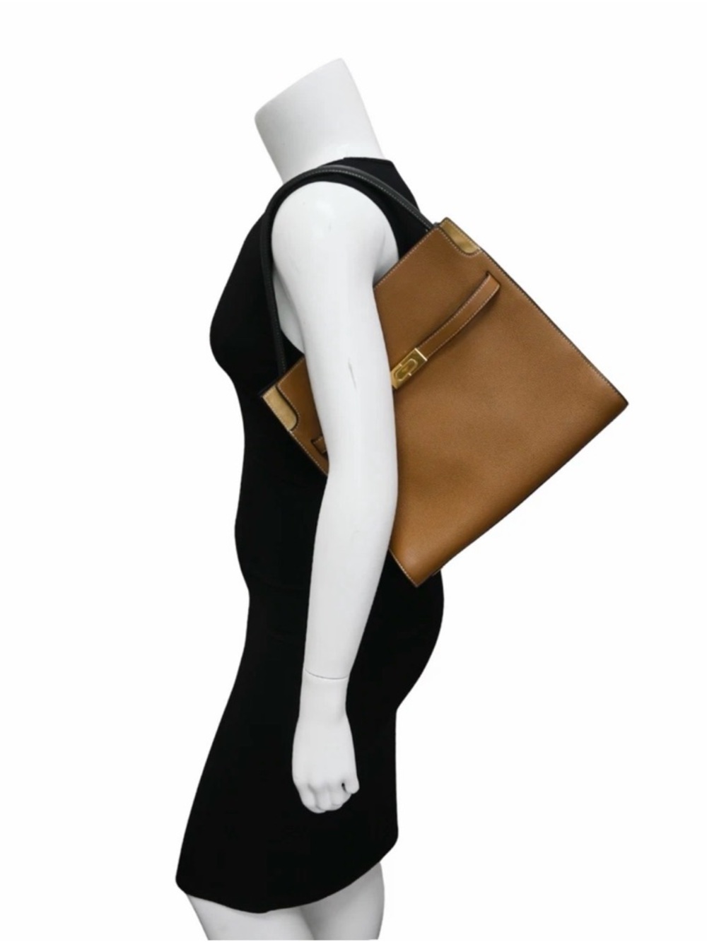 Tory Burch Lee Radziwill Leather and Suede Double bag - Picture 2 of 12